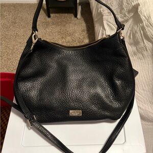 Kate Spade Pebbled Black Hobo Bag